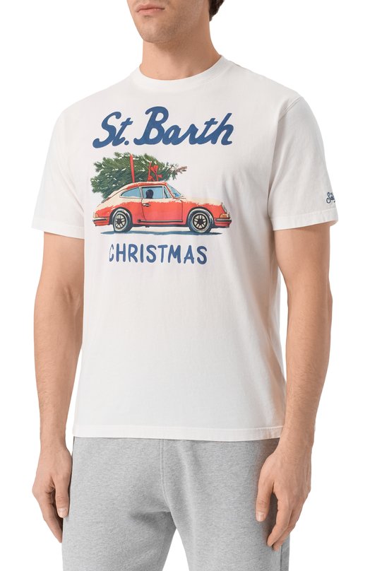 Хлопковая футболка MC2 Saint Barth ARN0004-01834I/ARN0TT WARM Белый  ARN0004-01834I/ARN0TT WARM Фото 3