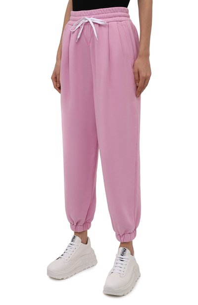 Хлопковые джоггеры MIU MIU, арт. MJP259-1ZF3-F0E18, фото 3