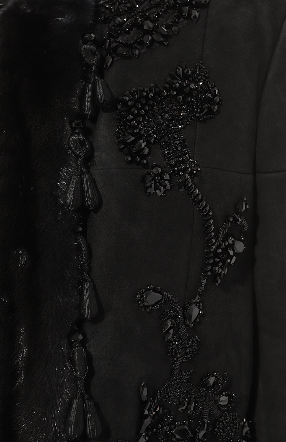 Пальто с отделкой из меха норки PRADA, арт. 56736-1MIV-F0002, фото 5