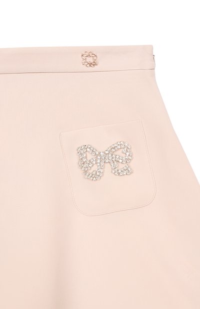 Юбка ELIE SAAB KIDS светло-бежевого цвета по цене 54450 руб., арт. EFG0051/TS0802_001, фото 3 Юбка ELIE SAAB KIDS, арт. EFG0051/TS0802_001, фото 3