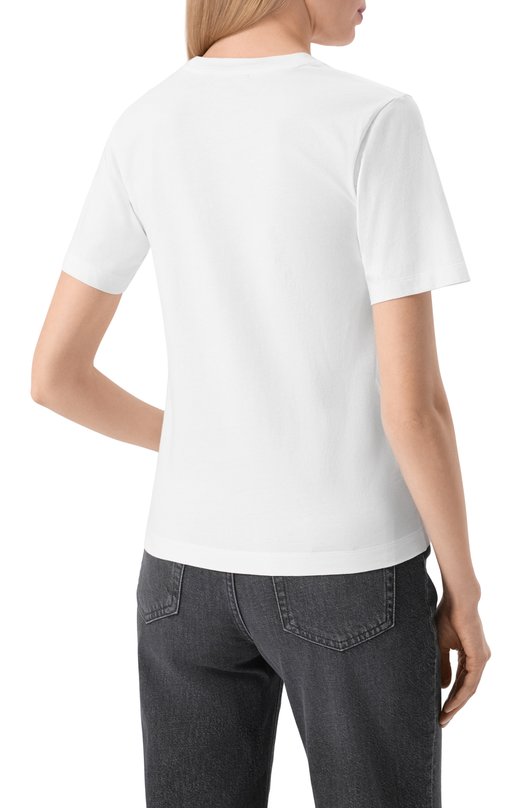 Хлопковая футболка Dolce & Gabbana F8V09Z/GDCNV Белый  F8V09Z/GDCNV Фото 4