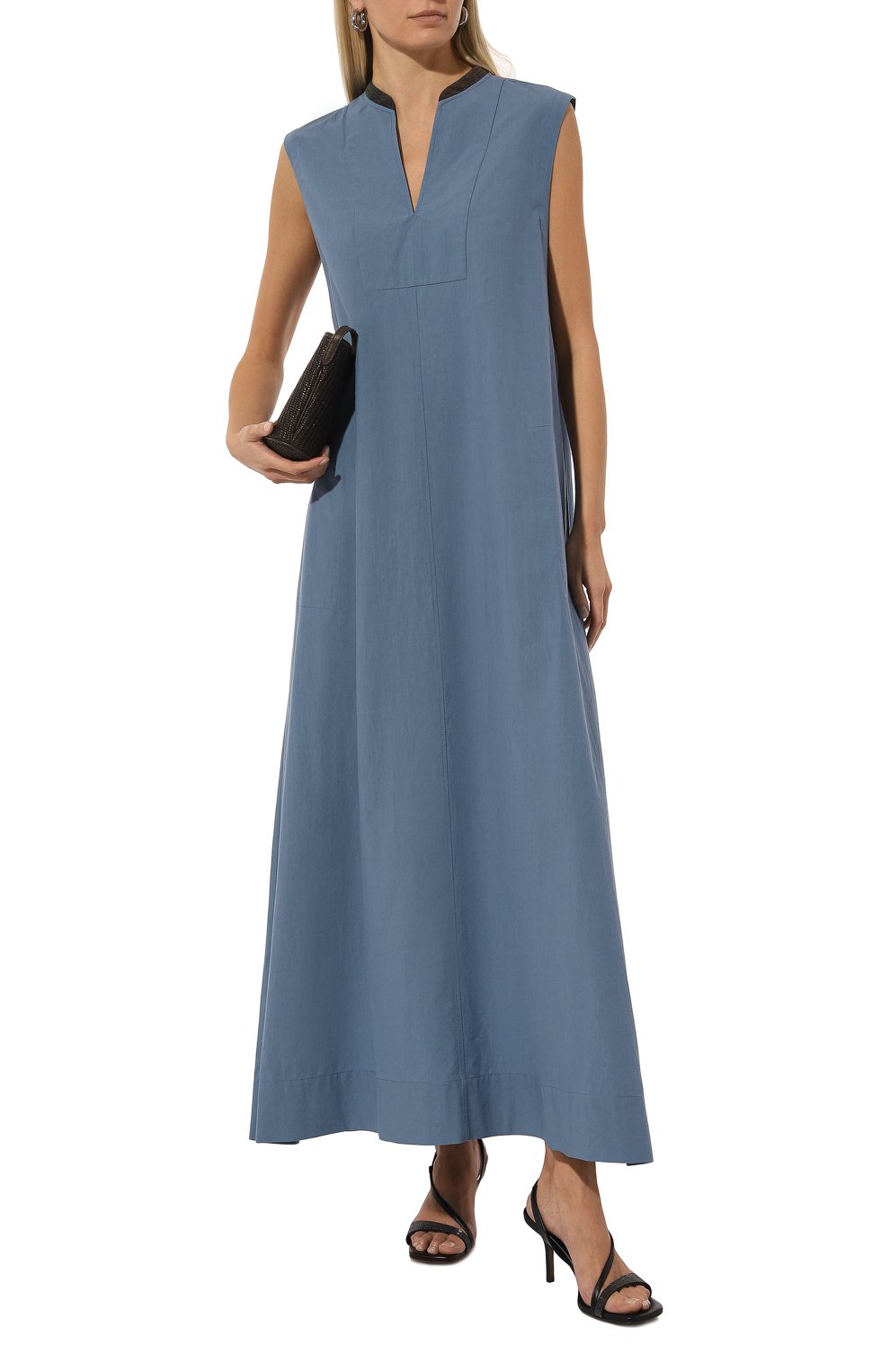 Хлопковое платье BRUNELLO CUCINELLI, арт. MP949ASG11, фото 2