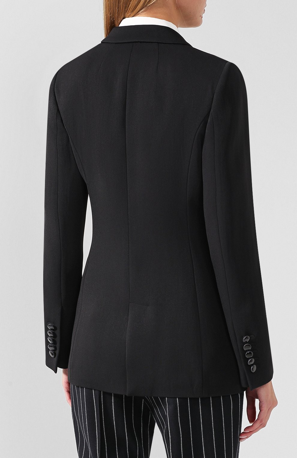 Приталенный однотонный жакет на одной пуговице GIORGIO ARMANI, арт. 8WHGG01R/T00A6, фото 4