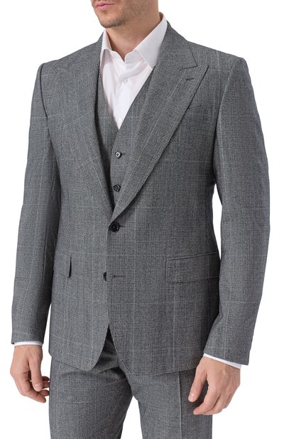 Шерстяной костюм-тройка DOLCE & GABBANA серого цвета по цене 526000 руб., арт. GK02XT/FQBBQ, фото 2 Шерстяной костюм-тройка DOLCE & GABBANA, арт. GK02XT/FQBBQ, фото 2