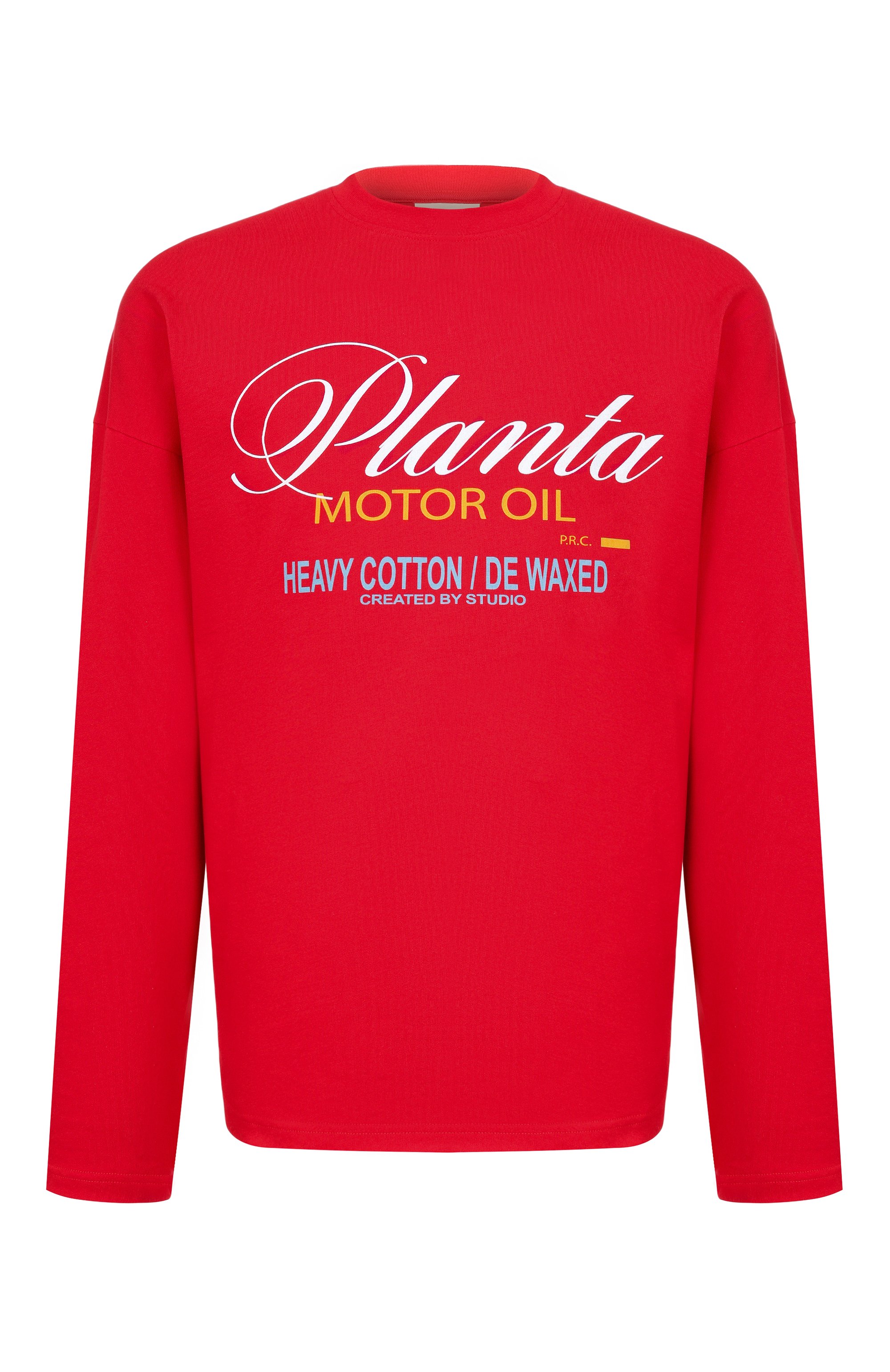 Хлопковый лонгслив PLANTA ROSA, арт. PR/L01.1/MOTOROIL-WHITE/220, фото 1