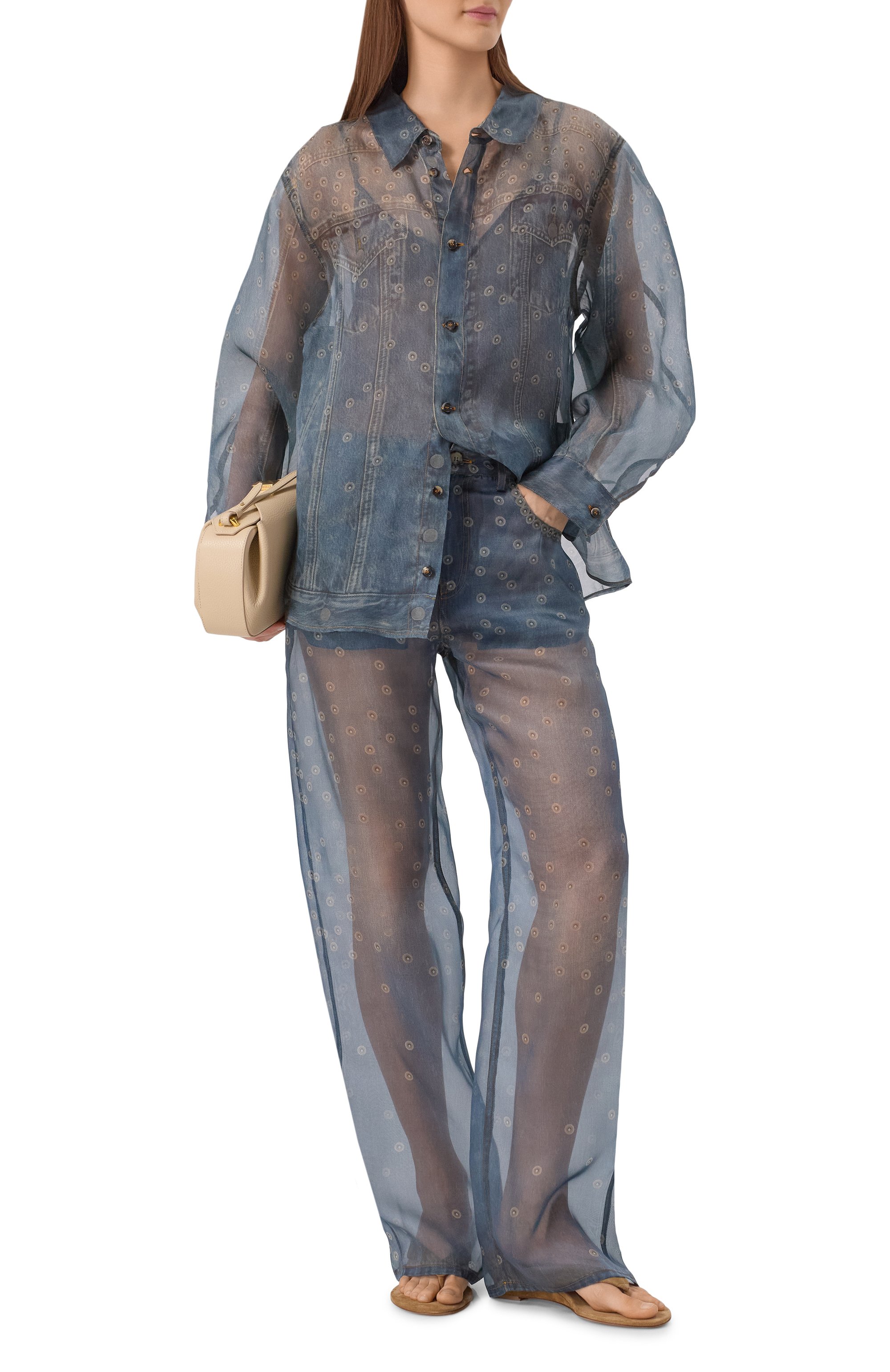 Шелковые брюки HAIKURE голубого цвета по цене 88400 руб., арт. HEW033300R002PR001/B0NNIE SILK, фото 2 Шелковые брюки HAIKURE, арт. HEW033300R002PR001/B0NNIE SILK, фото 2