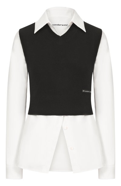Женская комбинированная рубашка ALEXANDER WANG, арт. 1KC2261098