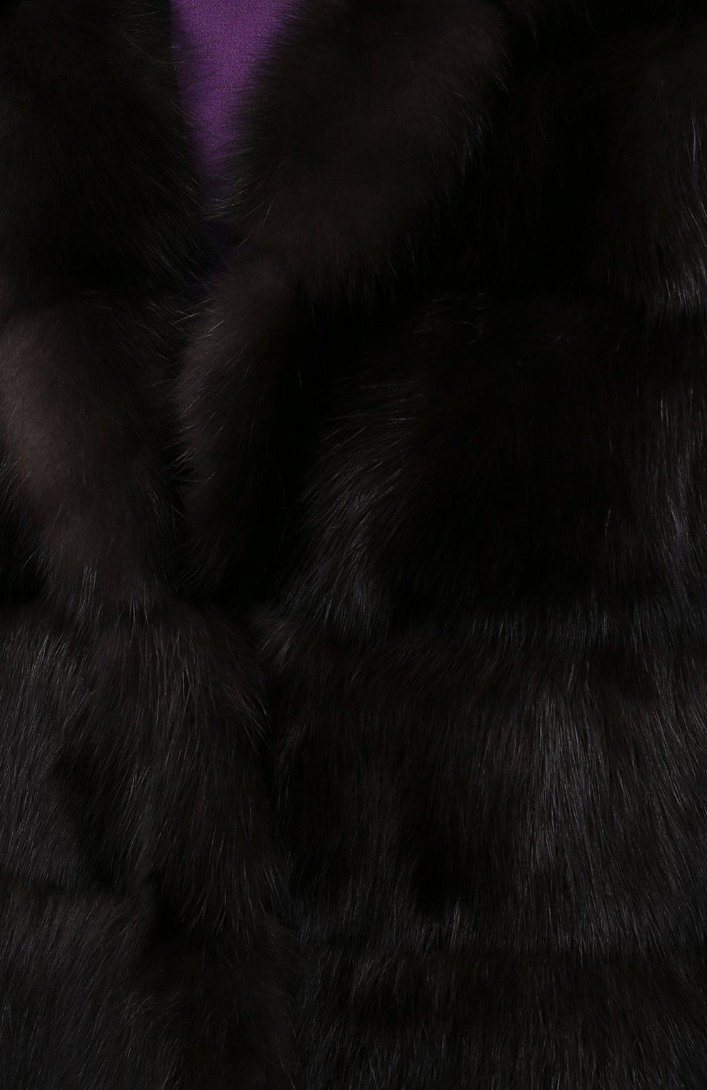 Шуба из меха соболя и каракульчи MANZONI24, арт. 20M854-PAZ/BLACK/EXTRADARK/48-52, фото 6