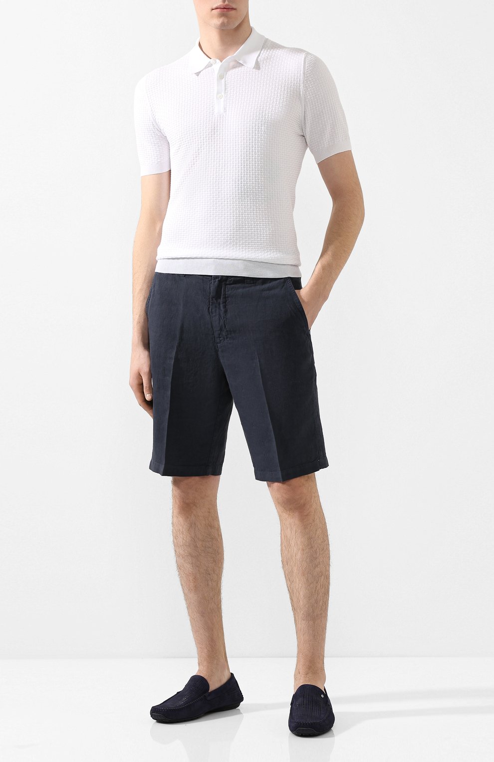 Кожаные мокасины ALDO BRUE темно-синего цвета по цене 33700 руб., арт. AB0010G-NS, фото 2 Кожаные мокасины ALDO BRUE, арт. AB0010G-NS, фото 2