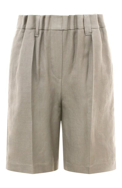 Женские шорты из вискозы и льна BRUNELLO CUCINELLI, арт. MH126B1365