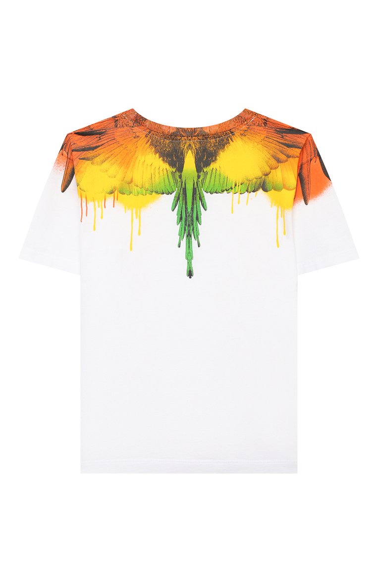 Детская хлопковая футболка MARCELO BURLON KIDS OF MILAN белого цвета, арт. 21E/B/MB/1104/0010/2-6Y | Фото 2 (Материал внешний: Хлопок; Рукава: Короткие; Региональные ограничения белый список (Axapta Mercury): RU; Мальчики Кросс-КТ: Футболка-одежда; Драгоценные камни: Проставлено; Материал сплава: Проставлено)