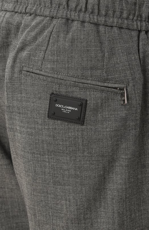 Брюки из шерсти и хлопка Dolce & Gabbana GYACET/GI585 Серый  GYACET/GI585 Фото 6