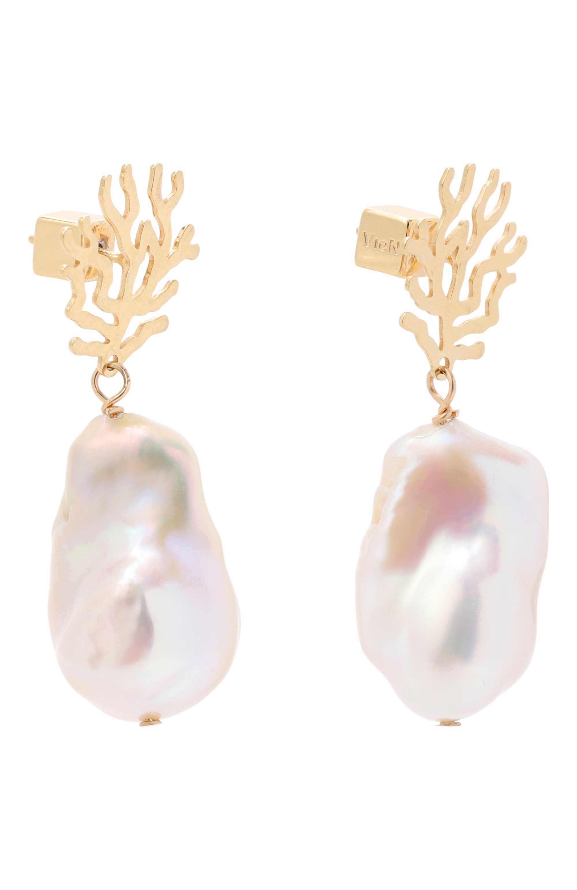 Серьги VIEN белого цвета по цене 39900 руб., арт. 26-408, фото 3 Серьги VIEN, арт. 26-408, фото 3