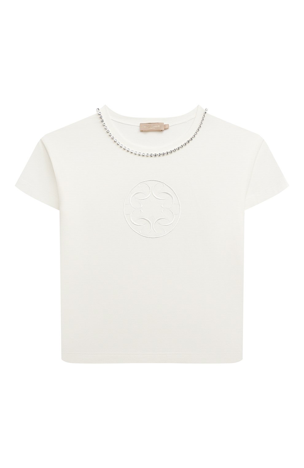 Хлопковая футболка ELIE SAAB JUNIOR, арт. EFTS001 TS0029/14A-18A, фото 1