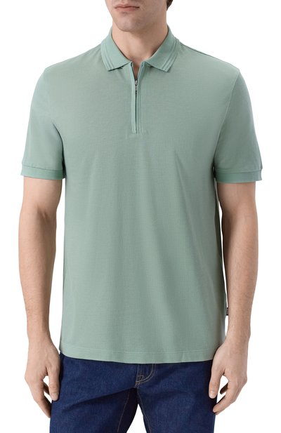 Поло из хлопка и лиоцелла BOSS, арт. 50554614, фото 3