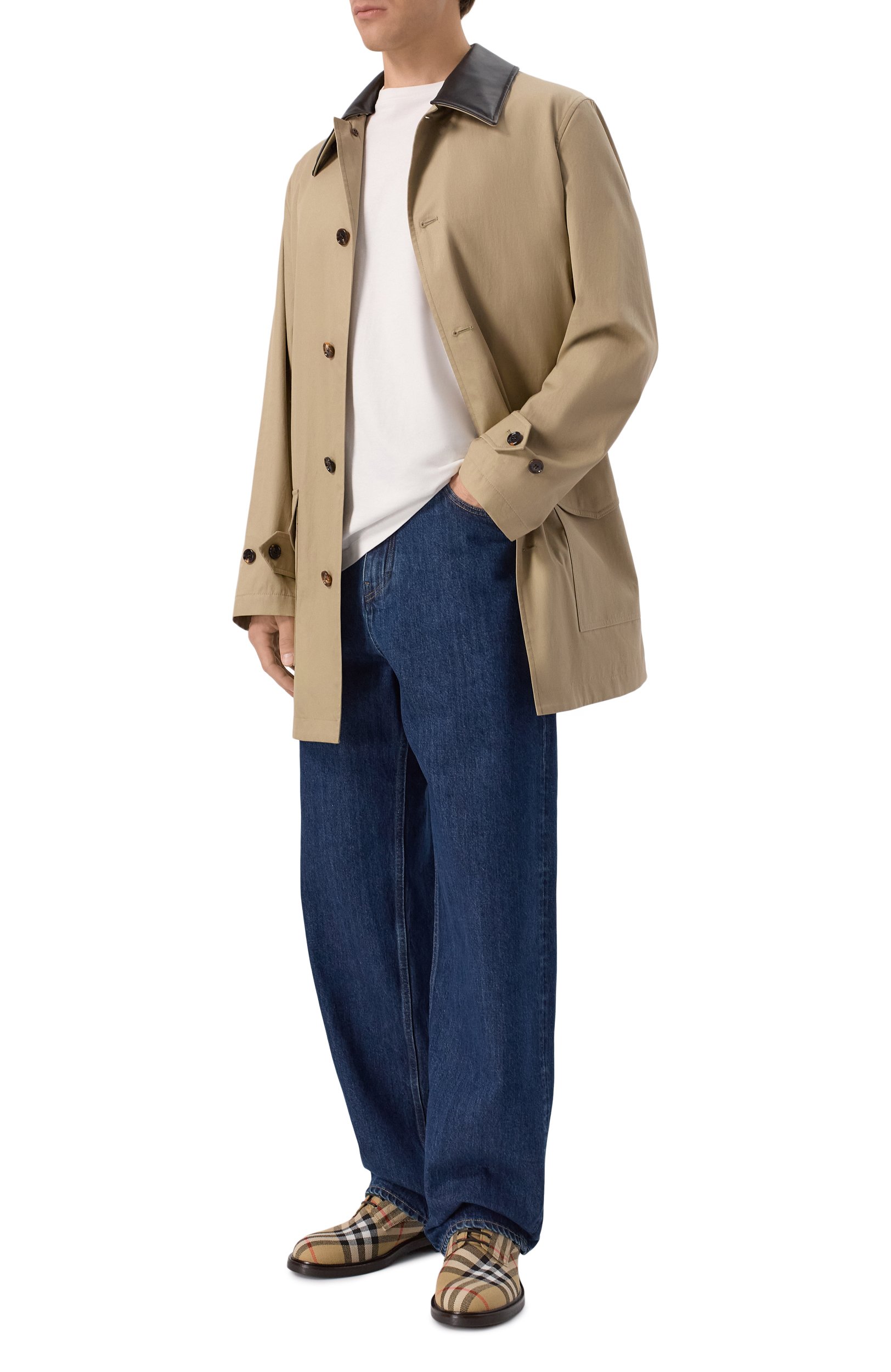 Текстильные дерби pembroke BURBERRY бежевого цвета по цене 89950 руб., арт. 8127964, фото 2 Текстильные дерби pembroke BURBERRY, арт. 8127964, фото 2