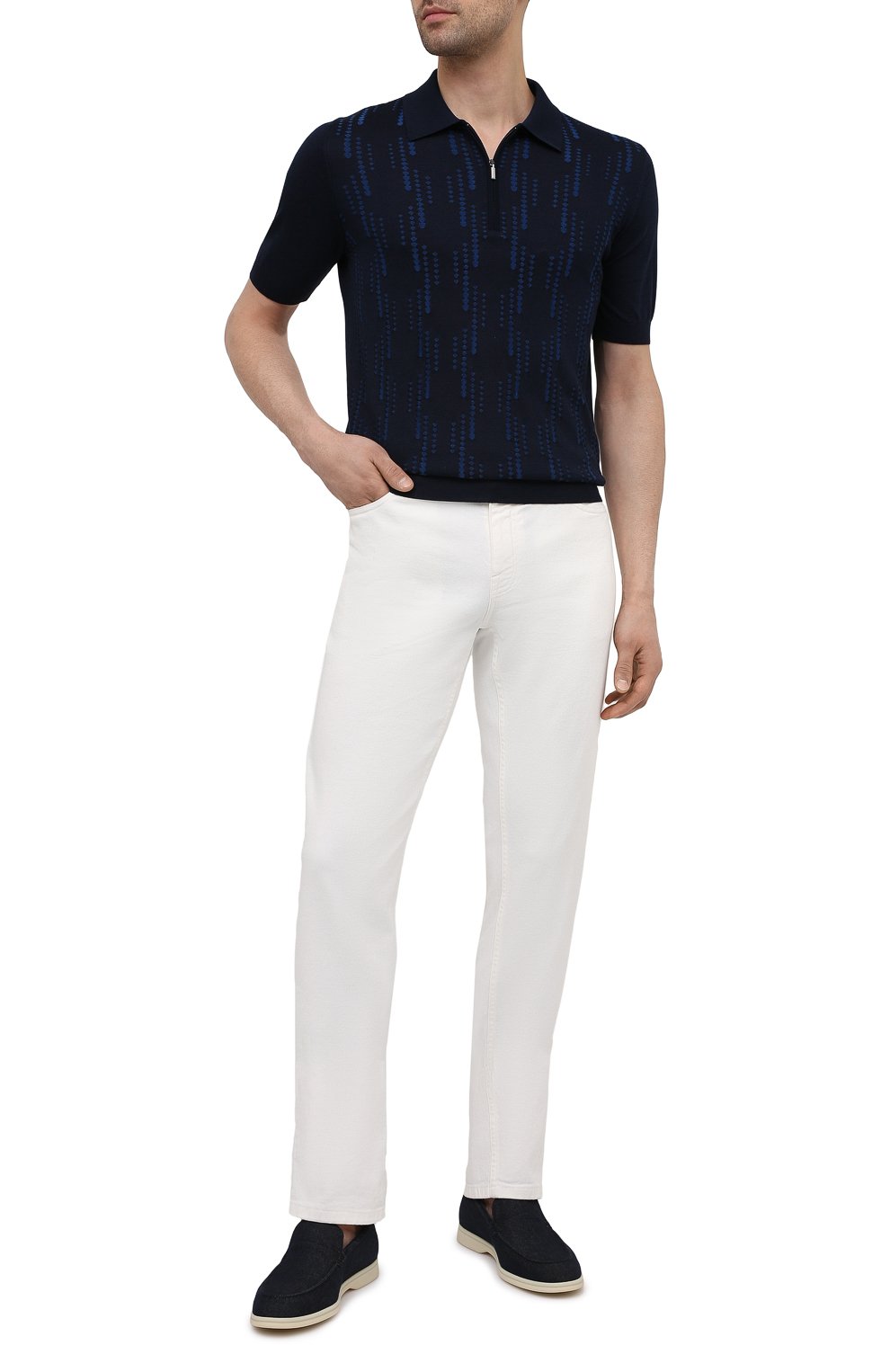 Поло из шелка и хлопка ZILLI, арт. MBV-PZ062-BUBB1/MC01, фото 2