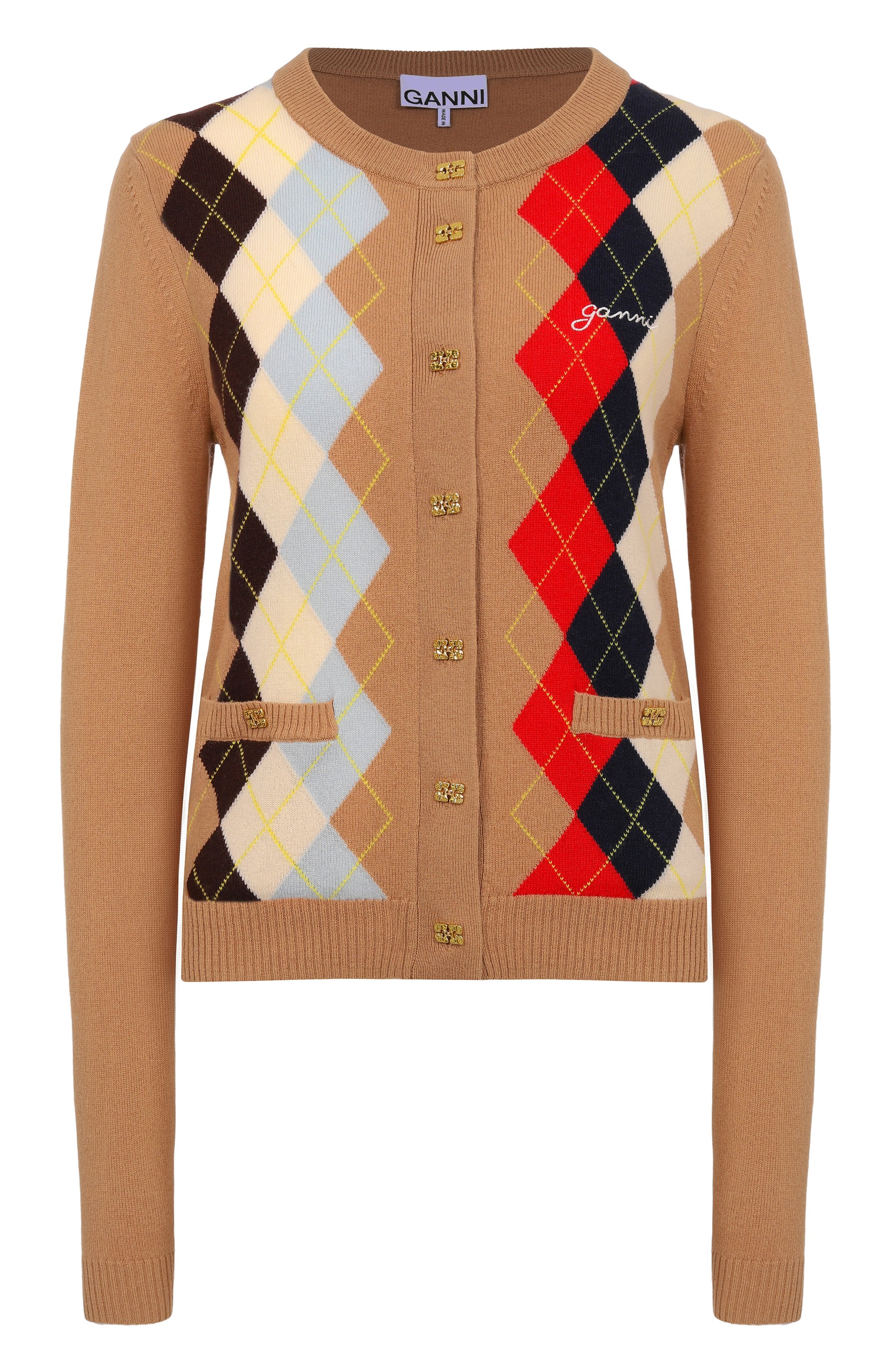 Кардиган из шерсти и кашемира GANNI, арт. A1070055, фото 1