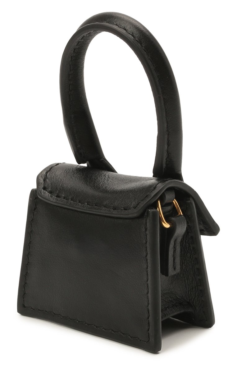 Женская сумка le petit chiquito JACQUEMUS черного цвета, арт. 211SL01/300990 | Фото 3 (Материал: Натуральная кожа; Ремень/цепочка: На ремешке; Размер: mini; Сумки-технические: Сумки через плечо; Драгоценные камни: Проставлено; Материал сплава: Проставлено)