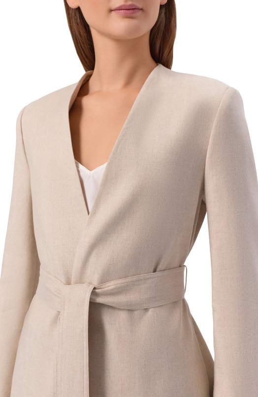 Жакет изо льна и вискозы Lorena Antoniazzi P2639GA18A/5154 Бежевый  P2639GA18A/5154 Фото 5