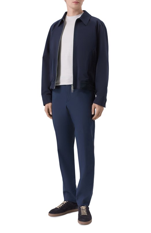 Хлопковые брюки Loro Piana FA08422 Синий  FA08422 Фото 2