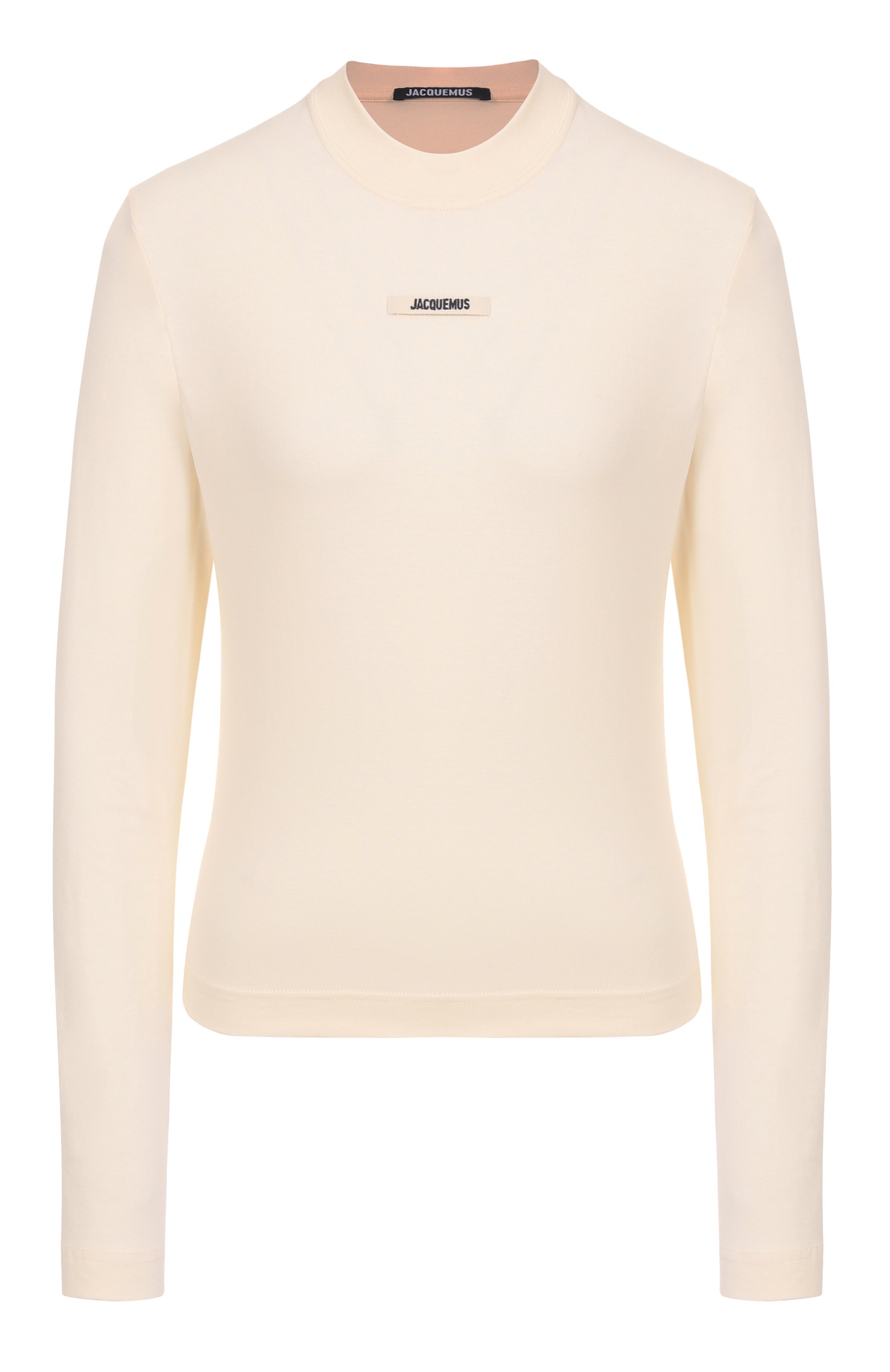 Хлопковый лонгслив JACQUEMUS кремового цвета по цене 25950 руб., арт. 24E241JS155/2031, фото 1 Хлопковый лонгслив JACQUEMUS, арт. 24E241JS155/2031, фото 1