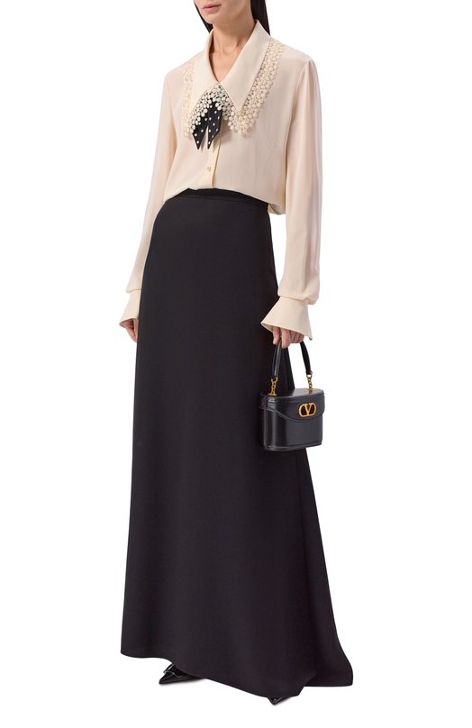 Шелковая блузка Valentino 8B3AB855/21B Бежевый  8B3AB855/21B Фото 2