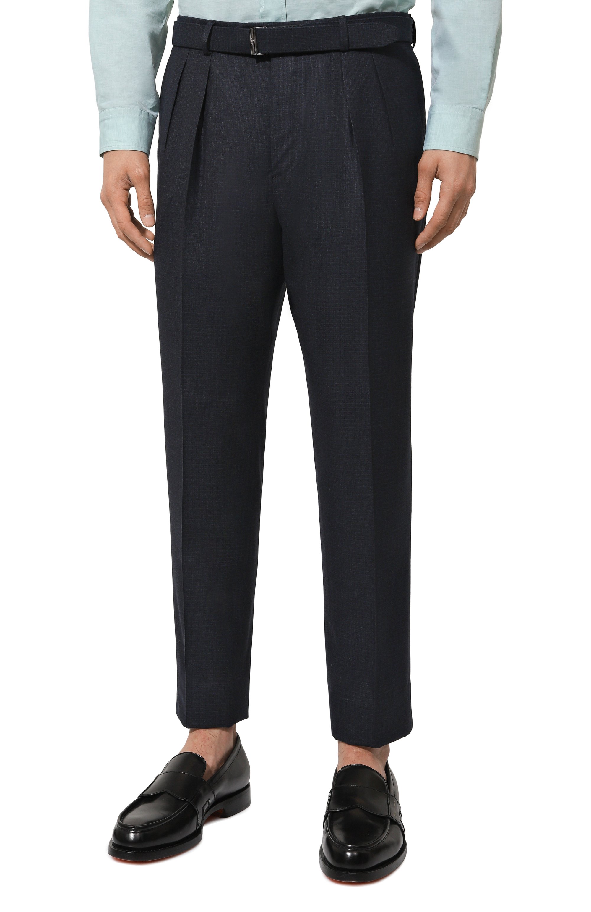 Хлопковые брюки BRIONI темно-синего цвета по цене 160500 руб., арт. RP310L/02A42, фото 3 Хлопковые брюки BRIONI, арт. RP310L/02A42, фото 3