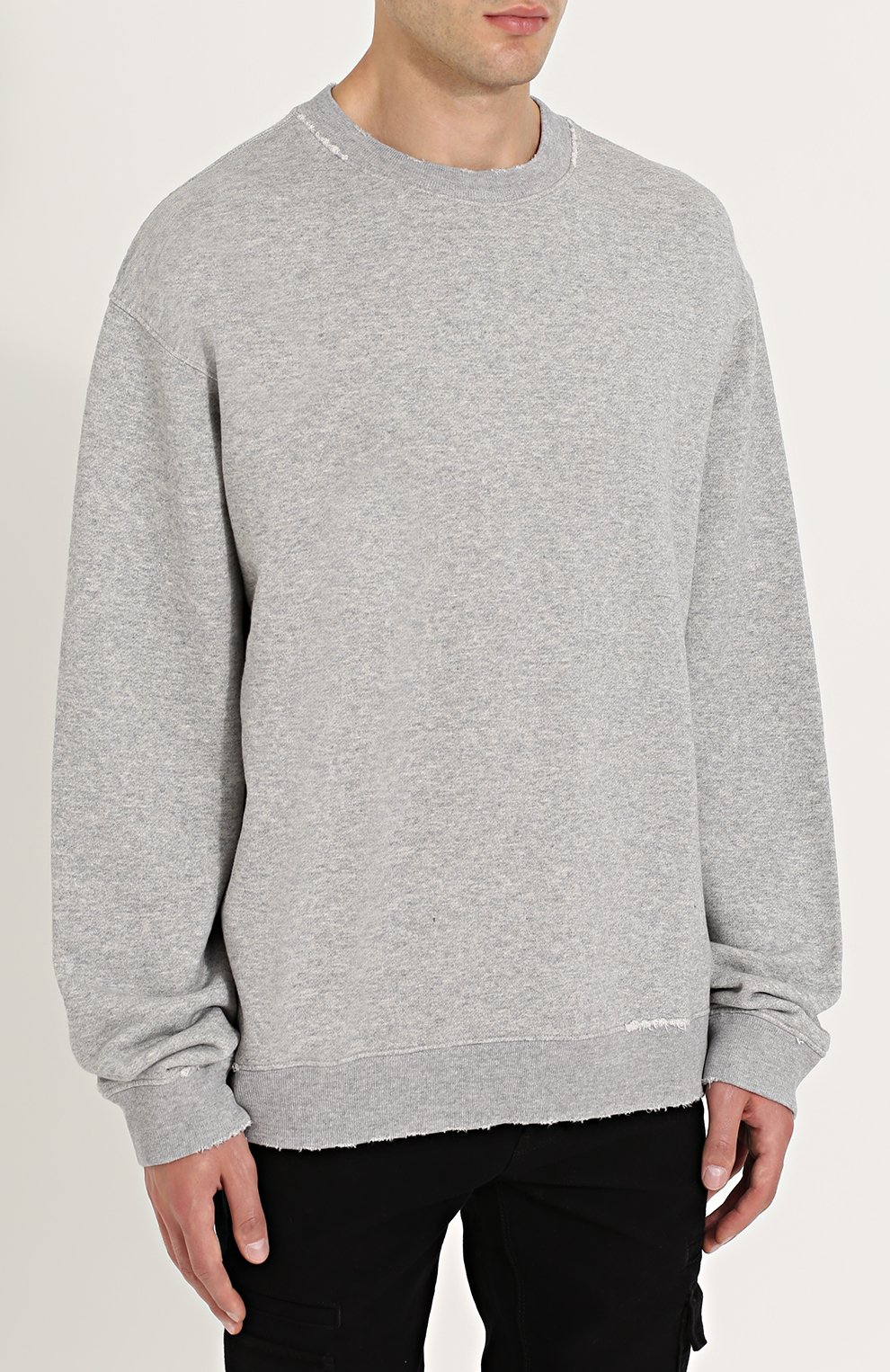 Хлопковый свитшот с принтом и потертостями RTA, арт. MF7KS-33HTHGR, фото 3