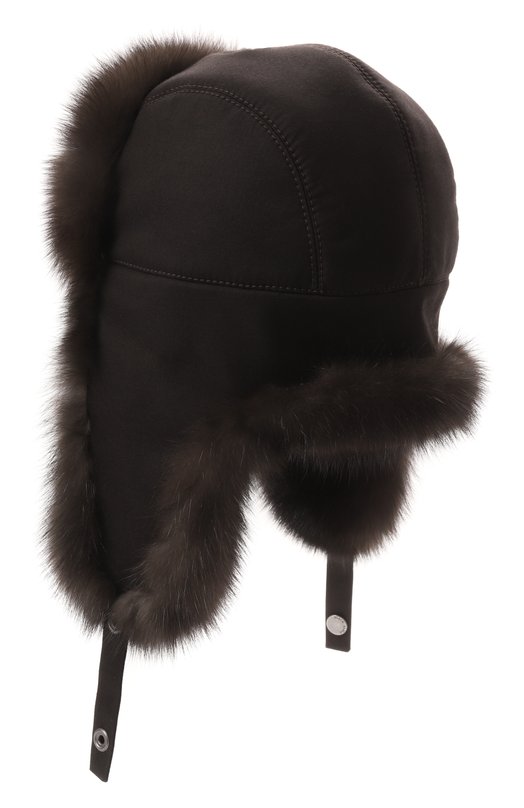 Шапка-ушанка Авиатор с отделкой из меха соболя Black Sable BS-24004EB/А Коричневый  BS-24004EB/А Фото 2