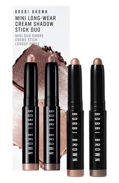 Женского набор mini long-wear cream shadow stick duo, golden pink / smokey topaz (2x0,9g) BOBBI BROWN, арт. H97H-01
