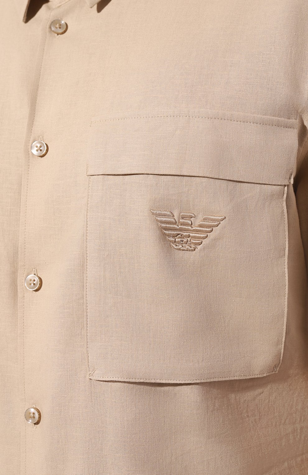 Рубашка изо льна и вискозы EMPORIO ARMANI, арт. 211861/3R467, фото 5