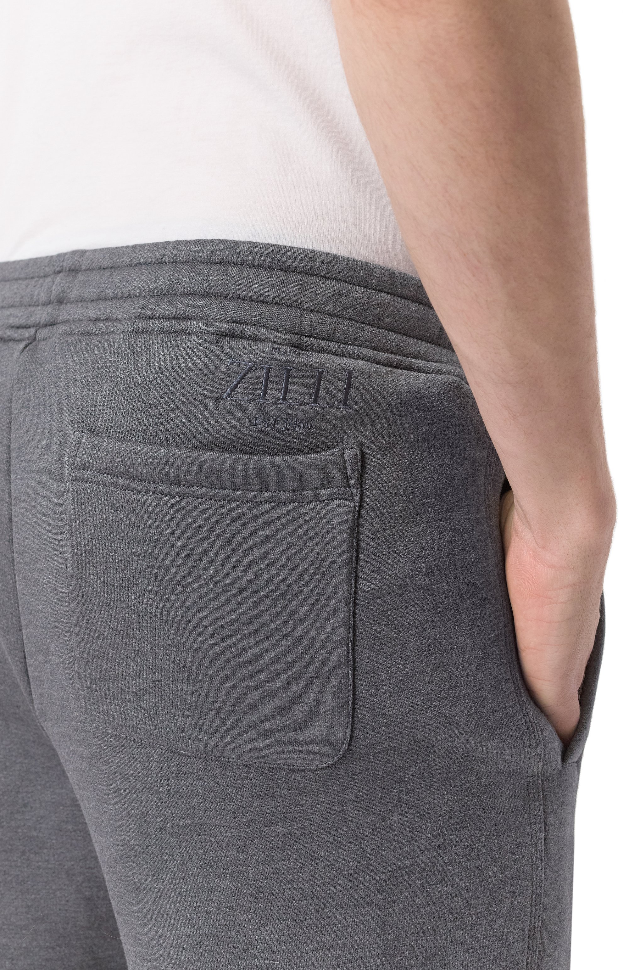 Джоггеры из хлопка и шелка ZILLI, арт. JSP304M013989005U, фото 5