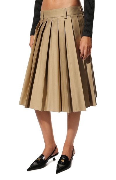 Хлопковая юбка MIU MIU, арт. MG1781-1UPX-F0065, фото 3