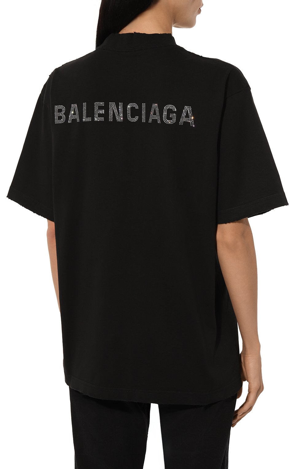 Хлопковая футболка BALENCIAGA, арт. 764235/T0VJ6, фото 4