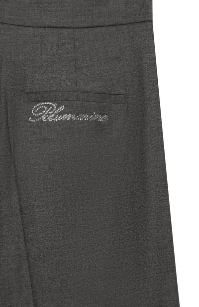 Брюки из шерсти и вискозы BLUMARINE темно-серого цвета по цене 19650 руб., арт. BFPA0760/ML002, фото 3 Брюки из шерсти и вискозы BLUMARINE, арт. BFPA0760/ML002, фото 3