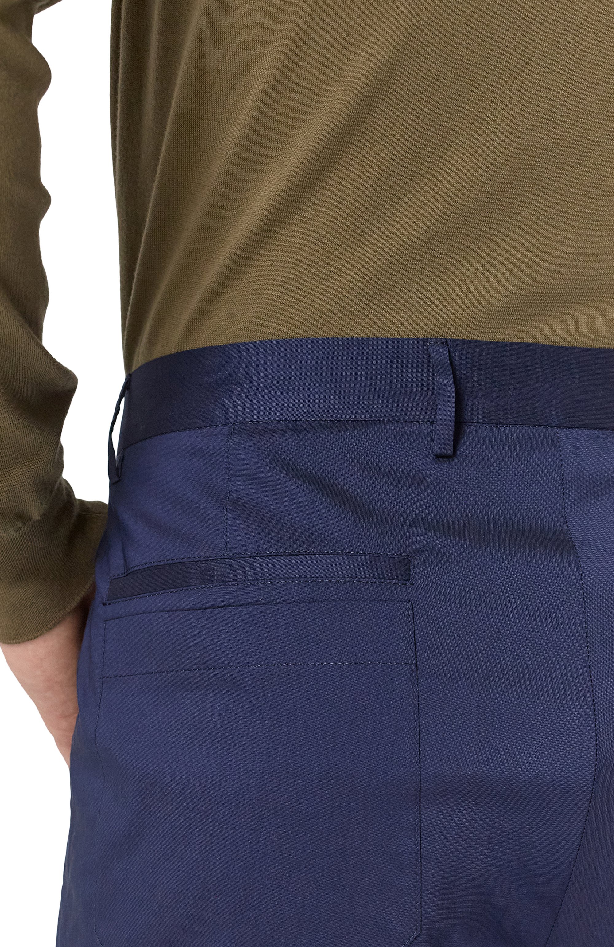 Брюки из хлопка и шелка CORNELIANI темно-синего цвета по цене 63400 руб., арт. 254545-2514528, фото 5 Брюки из хлопка и шелка CORNELIANI, арт. 254545-2514528, фото 5