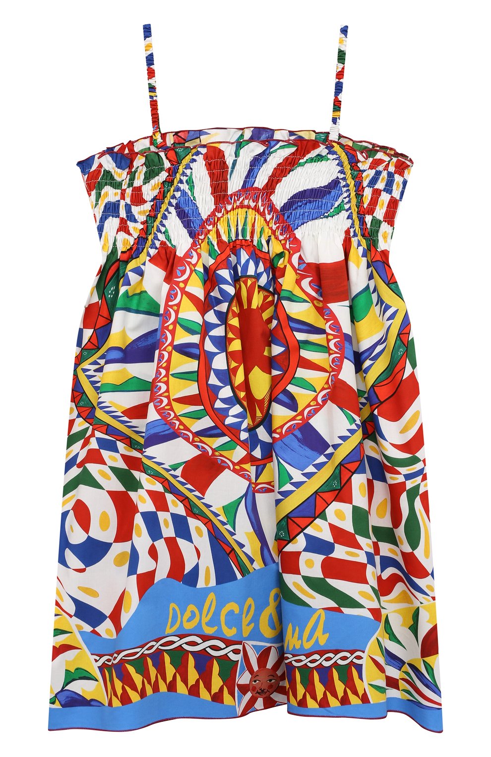 Хлопковый сарафан DOLCE & GABBANA, арт. L52DA6/G7J5F/2-6, фото 2