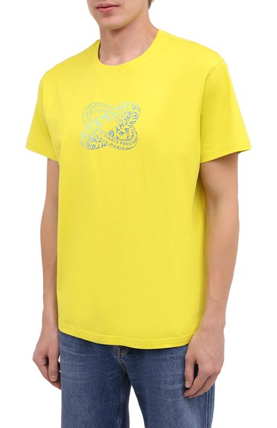 Хлопковая футболка GIVENCHY желтого цвета по цене 45200 руб., арт. BM70Y63002, фото 3 Хлопковая футболка GIVENCHY, арт. BM70Y63002, фото 3