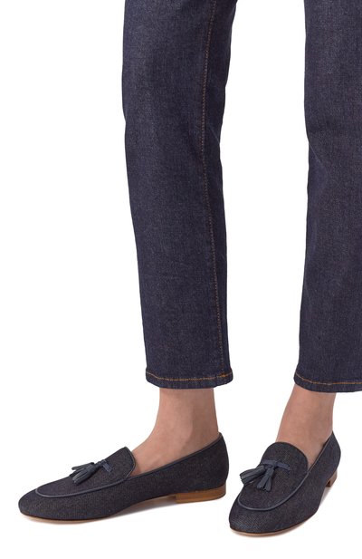 Женские текстильные лоферы KITON, арт. D59804N0144402