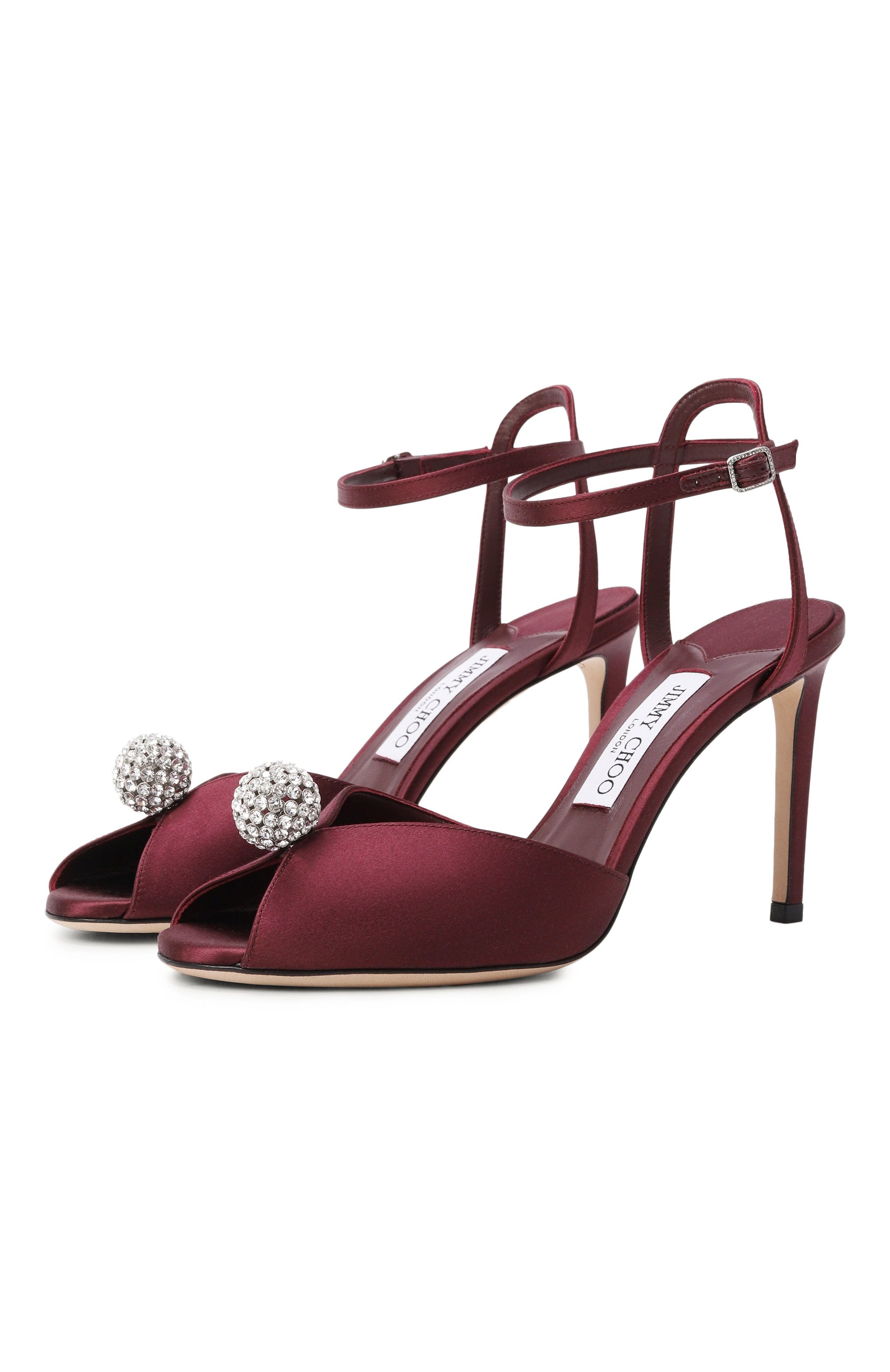 Текстильные босоножки sacora 85 JIMMY CHOO, арт. SAC0RA85WCZ, фото 1