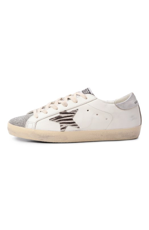 Комбинированные кеды Super-Star Golden Goose Deluxe Brand GWF00101.F004661 Белый  GWF00101.F004661 Фото 4