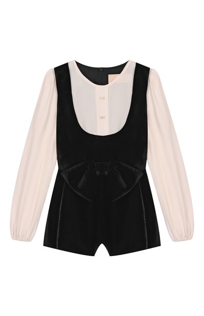 Бархатный комбинезон ELISABETTA FRANCHI LA MIA BAMBINA, арт. EFTA1120/VE018/6-8