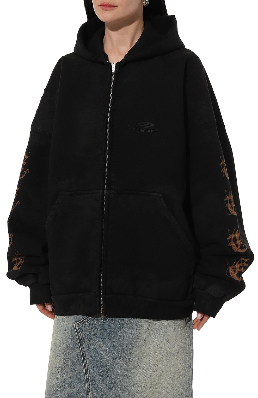 Хлопковая толстовка BALENCIAGA, арт. 744444/T0VD9, фото 3