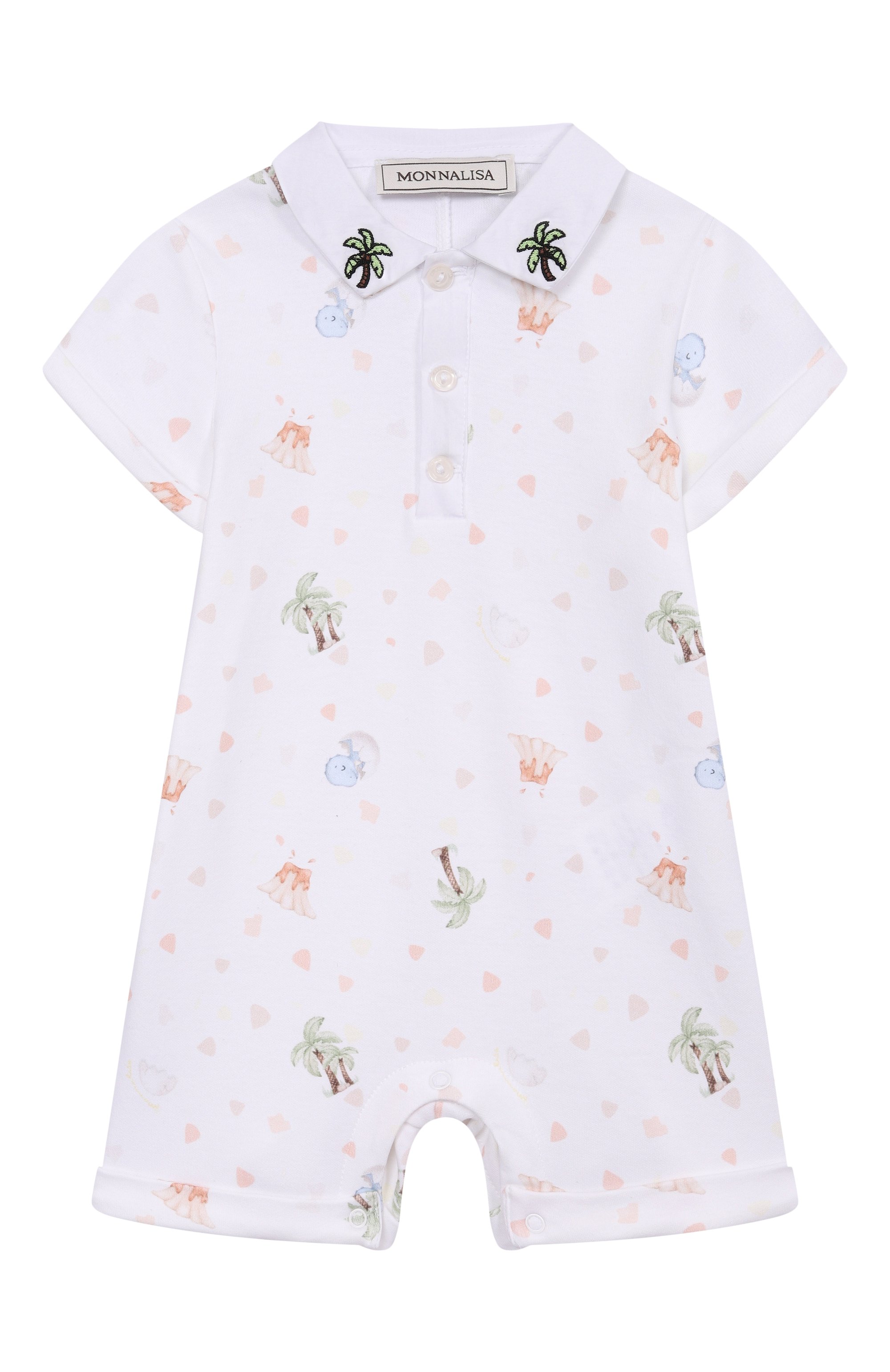 Хлопковый песочник MONNALISA молочного цвета по цене 12000 руб., арт. 22G200, фото 1 Хлопковый песочник MONNALISA, арт. 22G200, фото 1