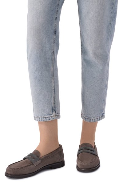 Женские замшевые пенни-лоферы BRUNELLO CUCINELLI, арт. MZSFG3237