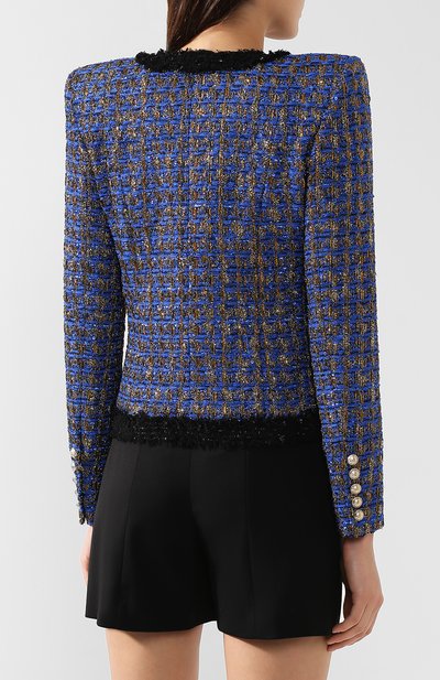 Жакет BALMAIN синего цвета по цене 358000 руб., арт. SF17253/X241, фото 4 Жакет BALMAIN, арт. SF17253/X241, фото 4