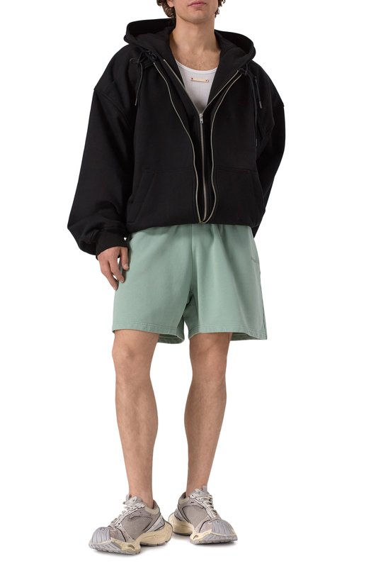 Хлопковые шорты Balenciaga 826385/TSVG6 Зелёный  826385/TSVG6 Фото 2
