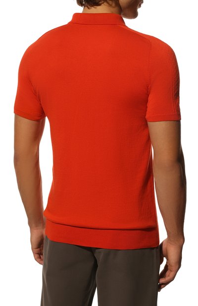 Хлопковое поло IL BORGO CASHMERE оранжевого цвета по цене 65050 руб., арт. 56-1963M0DG0, фото 4 Хлопковое поло IL BORGO CASHMERE, арт. 56-1963M0DG0, фото 4