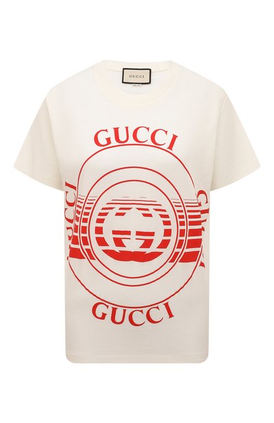 Женская хлопковая футболка GUCCI, арт. 580762 XJCQ8
